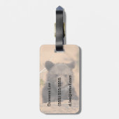 Étiquette À Bagage Ours gris CUB (Dos Vertical)