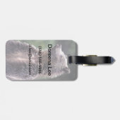 Étiquette À Bagage Ours gris debout (Dos horizontal)