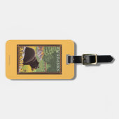 Étiquette À Bagage Ours noir dans la forêt - Fairbanks, Alaska (Devant horizontal)