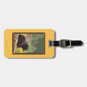 Étiquette À Bagage Ours noir dans la forêt - Idaho (Devant horizontal)