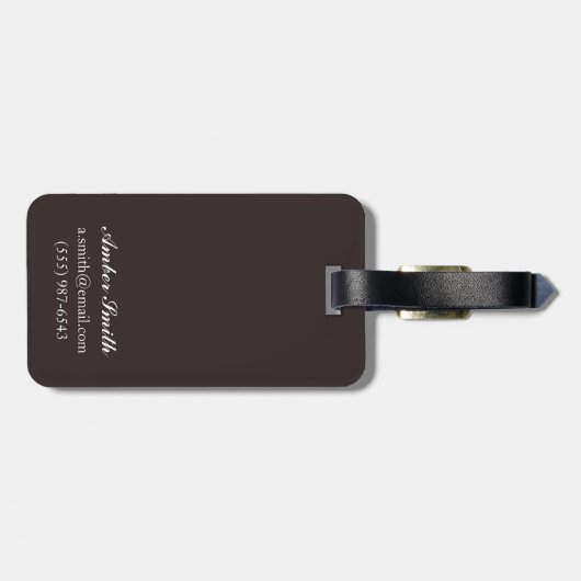 Étiquette À Bagage Ours noir dans la forêt - Montana (Dos horizontal)