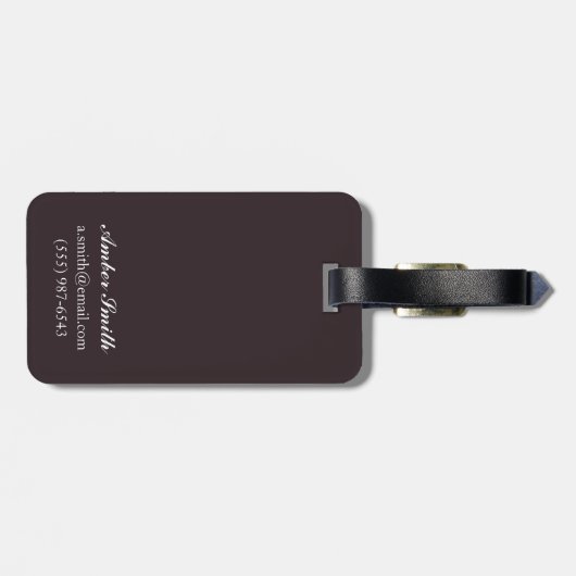 Étiquette À Bagage Ours noir dans la forêt - Pétersbourg, Alaska (Dos horizontal)