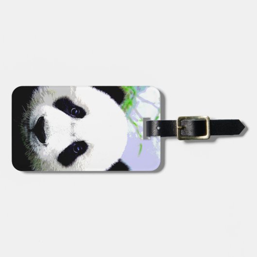 Étiquette À Bagage Ours Panda (Devant horizontal)