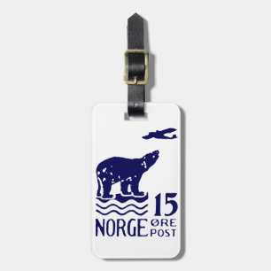 Étiquette À Bagage Ours polaire norvégien 1925