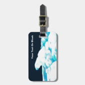 Étiquette À Bagage Ours Polaire Sur Glace (Devant Vertical)