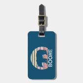 Étiquette À Bagage Ours rétro Boone Caroline du Nord (Devant Vertical)