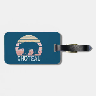 Étiquette À Bagage Ours rétro Choteau Montana