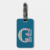 Étiquette À Bagage Ours rétro de Deer Valley Utah (Dos Vertical)
