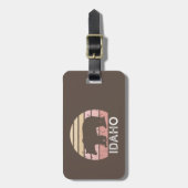 Étiquette À Bagage Ours rétro Idaho (Devant Vertical)