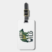 Étiquette À Bagage Ours Sauvage Nature (Devant Vertical)
