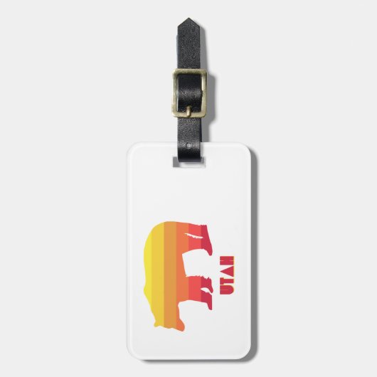 Étiquette À Bagage Ours Utah (Devant Vertical)