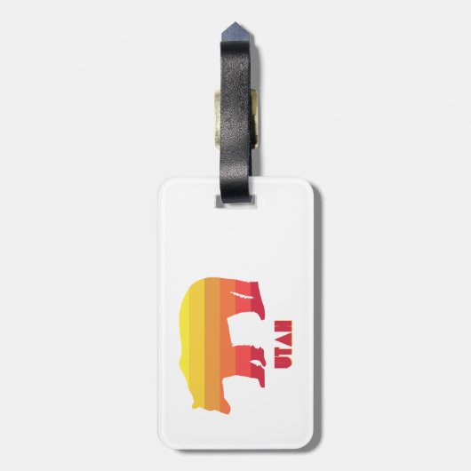 Étiquette À Bagage Ours Utah (Dos Vertical)