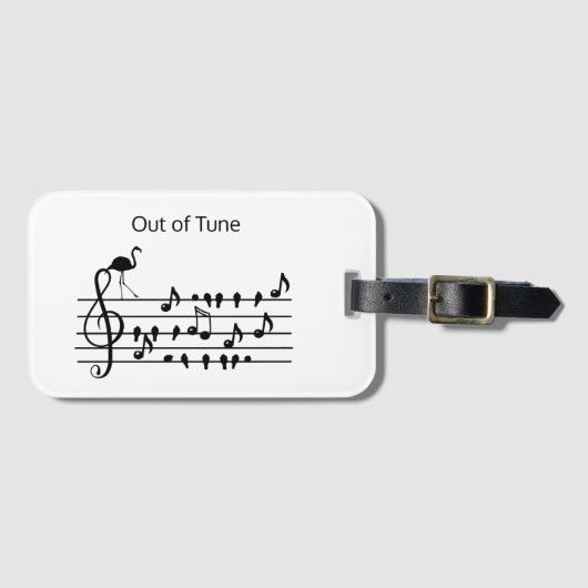 Étiquette À Bagage Out of Tune Flamingo (Devant Horizontal)