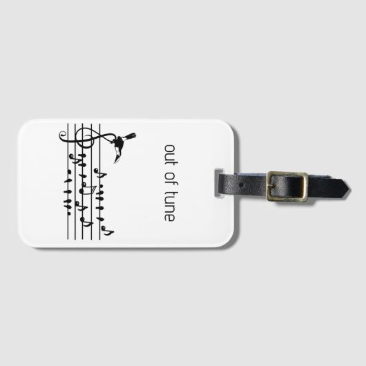 Étiquette À Bagage Out of Tune, toucan rejoignant les oiseaux chanteu (Devant Horizontal)