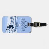 Étiquette À Bagage Outdoor Adventure snowboard hiver (Devant horizontal)