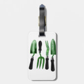 Étiquette À Bagage Outils de jardinage vert (Dos Vertical)
