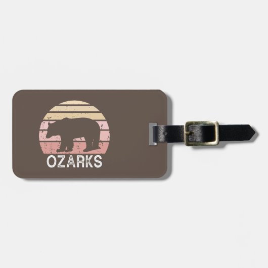 Étiquette À Bagage Ozarks Bear (Devant horizontal)
