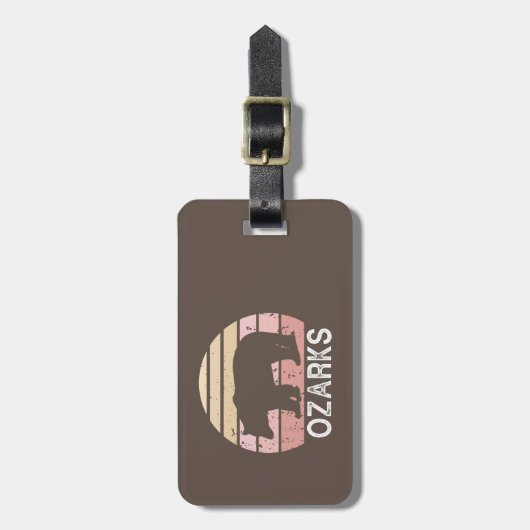 Étiquette À Bagage Ozarks Bear (Devant Vertical)