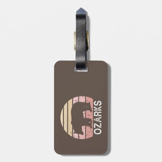 Étiquette À Bagage Ozarks Bear (Dos Vertical)