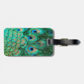 Étiquette À Bagage Pacock Feathages Luggage Tag (Dos horizontal)
