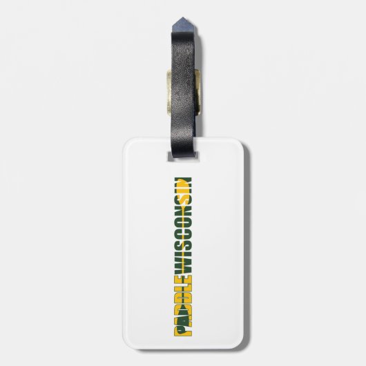 Étiquette À Bagage Paddle Wisconsin Kayaking (Dos Vertical)