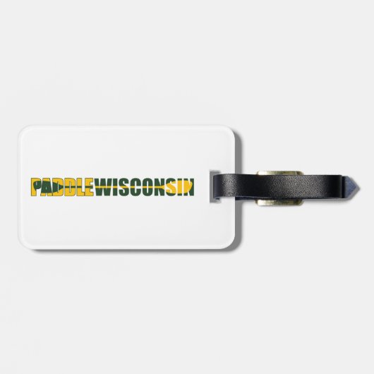 Étiquette À Bagage Paddle Wisconsin Kayaking (Dos horizontal)
