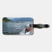 Étiquette À Bagage Pagaie sur l'océan (Dos horizontal)