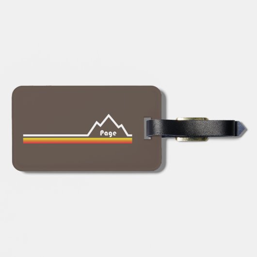 Étiquette À Bagage Page Arizona (Dos horizontal)