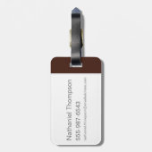 Étiquette À Bagage Page TZ™ Burning Through (Dos Vertical)