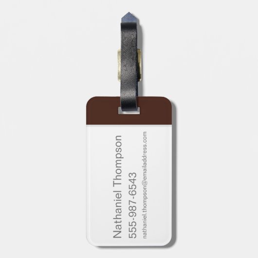 Étiquette À Bagage Page TZ™ Burning Through (Dos Vertical)