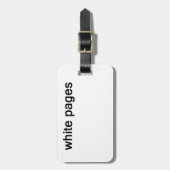 Étiquette À Bagage pages blanches (Devant Vertical)