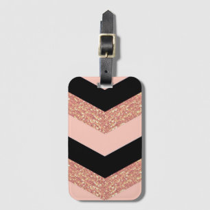 Étiquette À Bagage Paillettes et Rayures