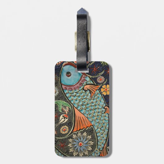 Étiquette À Bagage Painted Fish (Dos Vertical)