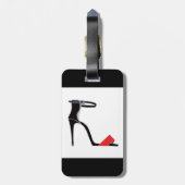 Étiquette À Bagage Paire de chaussures à talons hauts en noir avec mo (Dos Vertical)