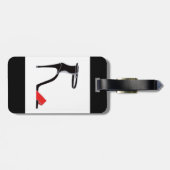 Étiquette À Bagage Paire de chaussures à talons hauts en noir avec mo (Dos horizontal)