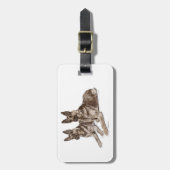 Étiquette À Bagage Paire de chiens bergers allemands (Devant Vertical)