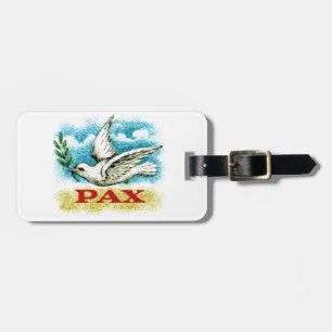 Étiquette À Bagage Paix vintage sur Terre