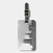 Étiquette À Bagage Palais blanc noir de Westminster (Devant Vertical)