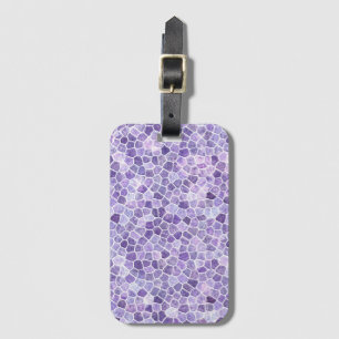 Étiquette À Bagage Pale Lilac Et Patchwork Coblé Violet Terrazo Pa