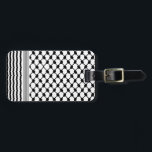 Étiquette À Bagage Palestinienne Hatta Keffiyeh Kufiya Folk (2 Motifs<br><div class="desc">Kufiya, kufiyyeh, kaffiyyeh ou aussi Hatta est un vieux motif palestinien traditionnel qui a une valeur profonde pour chaque Palestinien et est devenu plus tard un symbole de résistance et de liberté dans le monde entier. Chaque motif de la Hatta Kufiya représente la culture de l'élément palestine. Ce design s'adresse...</div>