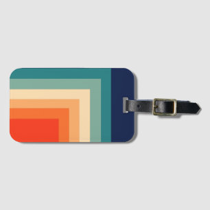 Étiquette À Bagage Palette couleur les années 70 rétro