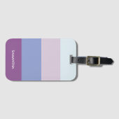 Étiquette À Bagage Palette de couleurs à bande violette (Devant Horizontal)