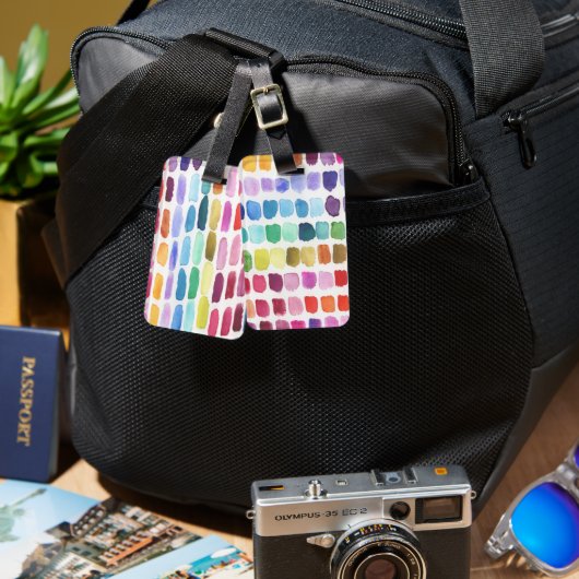 Étiquette À Bagage Palette de Couleurs Joyeuses - Été (Recto & Verso)