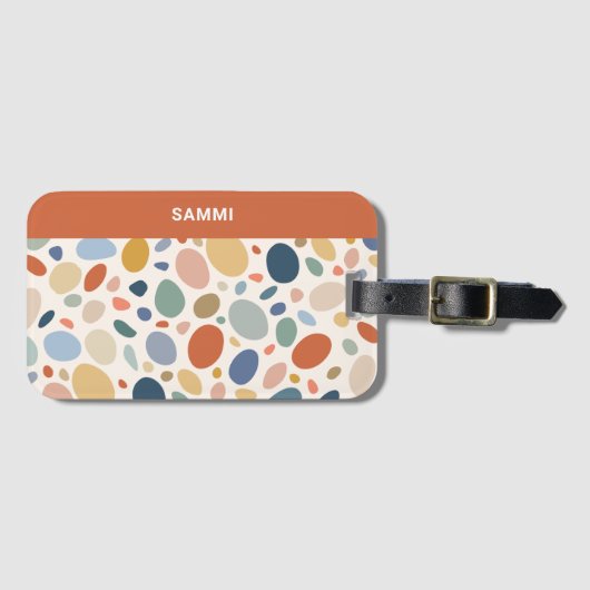 Étiquette À Bagage Palette de galets (Devant Horizontal)