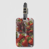 Étiquette À Bagage Palm Springs rose et fraise | Désert de Retro (Devant Vertical)