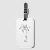 Étiquette À Bagage Palm tree (Devant Vertical)