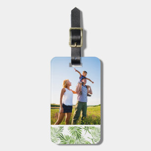 Étiquette À Bagage Palmettes faites sur commande de vert de photo
