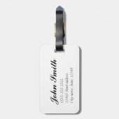 Étiquette À Bagage Palmier de Personalized||, plage du bleu sea||, (Dos Vertical)