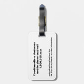 Étiquette À Bagage Palmier d'Hawaï (Dos Vertical)