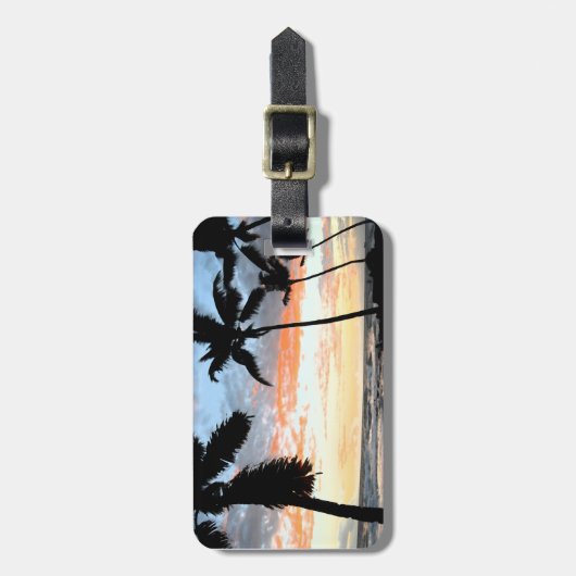 Étiquette À Bagage Palmier tropical (Devant Vertical)